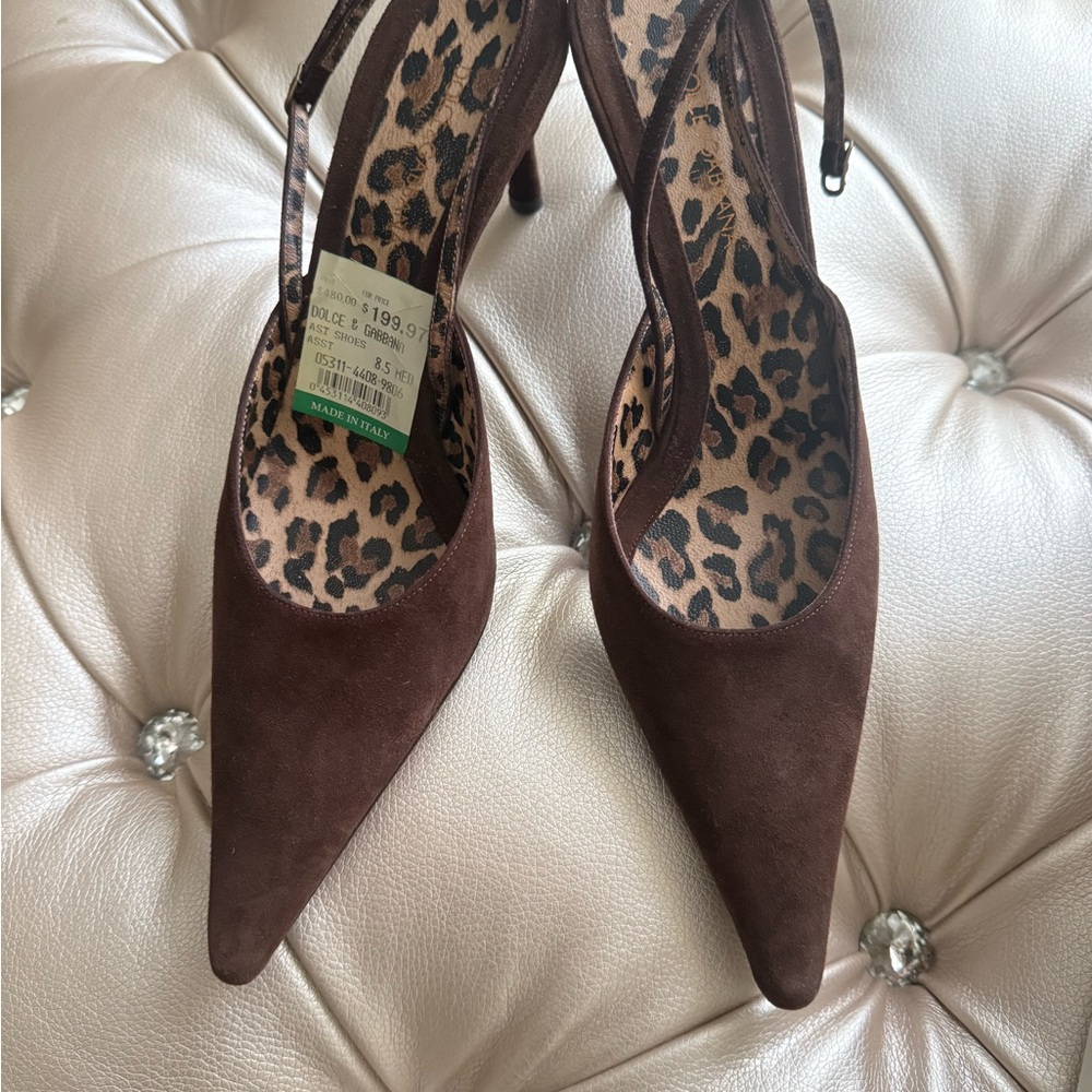 Dolce & Gabbana Brown Suede Heels